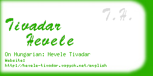 tivadar hevele business card